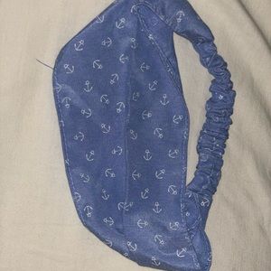Light Blue Anchor Headband